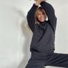 Nuevo Traje de Sudadera para Mujer Otoño e Invierno 2024 Estilo Europeo y Americano Cuello Semi-Alto Holgado Casual Ropa para el Hogar Traje de Leggings