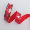 Cinta de Copo de Nieve Navideña Caliente Plata Verde Rojo Hecha a Mano DIY Envoltura de Regalo de Navidad Cinta Cinta Decorativa Accesorios Decorativos