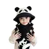 Traje Nuevo para Bebé Sombrero Invierno Niñas Dibujos Animados Sombrero de Pescador Lindos Niños Sombrero de Peluche Bufanda Cálida para Niños