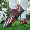 Zapatos de Fútbol Profesionales Cruzados para el Mundial para Hombres Adultos Ag Tacos Largos Césped Artificial Césped Sintético Zapatos de Deporte para Entrenamiento de Estudiantes