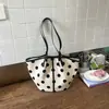Bolso de Lunares para Mujer 2026 Nueva Moda de Verano Bolso Tote Versátil Gran Capacidad Bolso de Hombro Bolso para Clase y Viajes