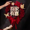 Pegatinas de Caracteres de Doble Felicidad para Bodas, Decoración de Habitación de Boda, Pegatinas de Caracteres de Doble Felicidad para Casas Nuevas, Pegatinas de Puerta para la Habitación de la Novia, Juego de Caracteres de Doble Felicidad