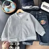 26 novas roupas infantis estilo coreano, jaqueta de zíper waffle de desenho animado elegante para primavera e outono, jaqueta de beisebol, atacado e dropshipping
