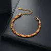 Pulsera trenzada colorida de acero de titanio para hombre, joyería de lujo ligero de alta gama de dos tonos tejida a mano personalizada para mujer