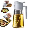 Exclusivo de Amazon, dispensador y rociador de aceite 2 en 1 para cocina y hogar, botella de aceite atomizado, rociador de aceite comestible, gran capacidad