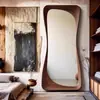 Espejo de Cuerpo Entero de Estilo Medieval para Dormitorio Uso Doméstico, Espejo Decorativo Irregular para Vestir, Espejo de Vestidor para Tienda de Ropa