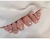 Fábrica de arte para uñas venta caliente uña del pie personalizada uña uña uña uña parche para uñas ultra-delgado desmontable portátil uñas postizas