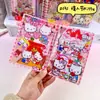 Cuaderno de Hojas Sueltas Acrílico Original de Dibujos Animados A7, Cuaderno Estudiante Anime Estética Linda Femenina