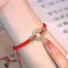Hebilla de Seguridad Año Zodiacal Cuerda Roja Pulsera de Pareja para Hombres y Mujeres 2025 Nueva Pulsera para Mejor Amiga Pulsera Trenzada Hecha a Mano