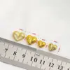 Cuentas Espaciadoras Corazón Melocotón Cepillado Chapado en Oro de 14K Agujero Pasante Pulsera de Cristal Hecha a Mano DIY Accesorios de Joyería Cuentas Sueltas