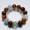 Frijoles de Azúcar ArcoírisÁgata Amarillo de Cristal NaturalPulsera Fantasma Roja para Mujer, Pulsera Versátil para Regalo al por Mayor
