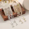 Exquisitos pendientes de borla de racimo de uvas de circón, aguja S925 de plata ultra-fairy, elegantes pendientes largos colgantes, pendientes de diseño nicho para mujer