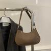 Bolsa Feminina Fashion com Padrão de Crocodilo Cor Sólida Bolsa Baguette para Ombro/Axila Feminina Moda Inverno 2024 Bolsa Texturizada para o Dia a Dia