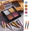 Glitter para uñas 4 colores sólido espejo mágico rosa Aurora rosa hada rosa color rosa nude camaleón láser polvo concha