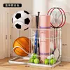 Rack de Armazenamento para Tapete de Yoga Dormitório Estudantil Cesta de Armazenamento para Equipamentos de Fitness Doméstico Rack de Armazenamento para Quarto de Hóspedes Esportivo Badminton