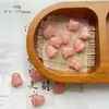 Série rosa contas de vidro tcheco doméstico sino de pássaro pena feito à mão folhas ouro pulseira diy acessórios de material