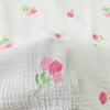 Três Tulipas Estampadas em Estoque, Tecido Estampado de Gaze Dupla Camada, Pijama para Casa, Estampas Florais para Mulheres e Meninas