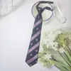 Patrón Tartán Corona Corbata de Lazo Libre para Mujer Estilo Estudiante Universitario Corbata Escolar JK