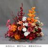 Boda Nueva Boda Auditorio Flecha Maceta Arte Floral Simulación Flor Colgante Camino de Flores Esquina de Flores Rojo Grande Utilería China