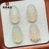 Acessórios de borboleta de ágata branca de gelo natural faça você mesmo, pulseira e colar com pingente, novo pingente de joia tridimensional em estilo chinês