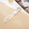 Encanto de Celular Colorido da Moda com Nó Romano Trançado em Cordão de Couro Pingente de Chaveiro Versátil Simples Corrente para Pendurar com Contas de Prata