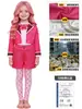 Descendentes 5 Rainha de Copas Conjunto de Fantasia Cosplay Infantil Rosa Doce Legal Conjunto de Shorts para Meninas Fantasia de Halloween para Role-Playing