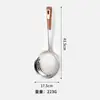 Escumadeira Doméstica de Aço Inoxidável, Peneira Grande Espessada para Dumplings, Rede de Filtro de Cozinha, Colher Drenante para Panela Quente Comercial