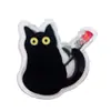 Clip de PP para gato negro de ojos grandes estilo anime acrílico, un accesorio multifuncional, carpeta linda de dibujos animados, clip para libro de estudiante, venta al por mayor