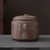 Lote de Latas de Té de Arena Morada China Latas para Pu'Er Selladas Cerámica Doméstica Almacenamiento Grande para Té Pu'Er Cajas de Almacenamiento para Té