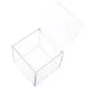 Caja de almacenamiento de acrílico, caja de exhibición cuadrada transparente con tapa abatible, hecha a medida por el fabricante, libre de rayones, a prueba de polvo, regalo decorativo