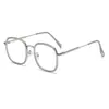 Gafas de Miopía Terminadas para Mujeres con Buen Aspecto, Monturas Redondas Marrones, Estudiantes de Cara Plana, Gafas Planas, Gafas Cuadradas y Redondas con Aspecto Adelgazante Anti-Luz Azul