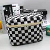 Estuche de Lápices Nuevo Diseño Cuadros Transfronterizo, Bolsa de Maquillaje Portátil, Estuche de Lápices Estudiante Gran Capacidad Estampado de Vaca