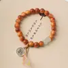 Pulsera Circular Múltiple de Ciprés Natural 6mm DIY Bolsa de la Fortuna de Jade Rosa Pulsera Artística Suave Envolvente para Mujer Venta al por Mayor desde el Fabricante
