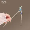 Accesorios para el Cabello de Ferroaleación Encuentran Ciervo Dios Horquilla Princesa Yao Borla Bastón Caminar Ropa Antigua Hanfu para Mujer Accesorios para el Cabello Horquilla