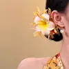Super Hada Blanco Transparente Atrapador Inteligente de Borla de Mariposa Pinza para el Cabello Femenina Bosque Pinza para Doble Cola de Caballo Accesorios para el Cabello de Fotografía Tocado Novia