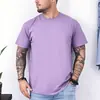 [Camiseta de Algodón Talla Europea] Nueva Camiseta Cultural de Estilo Europeo y Americano de Peso Pesado, Cuello Redondo, Color Liso, para Hombres y Mujeres, Camiseta Casual de Manga Corta, Verde Militar