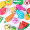 Juguete Educativo de Cocina de Madera para Juego de Imitación Infantil con Frutas y Verduras, Hebilla Magnética para Cortar Juguete de Educación Temprana
