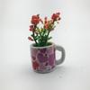 Mini Vaso Cerâmico Magnético Decorativo Criativo Transfronteiriço 3D Realista Pequeno Vaso de Flores Fofo Ímã Decorativo de Geladeira