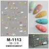Carcasa Estampada del Pequeño Libro Rojo Pegatinas para Uñas Mariposa Serpentina Aurora Uñas Color Rosa Glaseado Tridimensional Avanzado
