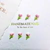 Novos Acessórios para Nail Art Série Flores da Primavera Camélia Doce Japonesa Rosa Unhas Portáteis Acessórios para Cabelo Decorações de Resina