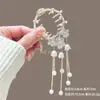 Novo Estilo Chinês Novo Clipe de Cabelo Bola de Flores Feminino Asas Borla Fivela de Rabo de Cavalo Parte de Trás da Cabeça Adorno de Cabelo