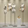 Novo manequim feminino estilo coreano, suporte de bambu para vitrine de loja de roupas