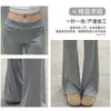 Dos tipos de largo de pantalónPantalones deportivos acampanados con cintura volteada para mujer, pantalones de campana de verano adelgazantes, pantalones deportivos casuales estilo americano que realzan el trasero