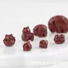 Accesorios para joyería DIY de elefante de arena dorada púrpura de alto contenido, gato de la suerte de elefante de cinabrio, accesorios colgantes de pulsera de tigre