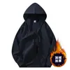 320G Sudadera con Capucha Gruesa Forrada de Polar Transfronteriza Segunda Edición para Hombres y Mujeres Chaqueta con Cremallera de Pareja Hombres
