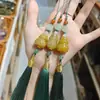Cadena de Cuentas de Cristal Obsidiana Natural Directo de Fábrica Colgante para Teléfono Anillo Colgante Estilo Chino de Ágata Roja del Sur