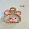 Celebridade da Internet Novo Lindo Urso Presilha de Cabelo Feminina Pequena Simples Metal Pinça de Tubarão Acessório de Cabeça Presilha de Cabelo Parte de Trás da Cabeça