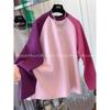 Camiseta de Manga Larga con Costuras de Color Contrastante Engrosada, Manga Raglán, para Mujer, Otoño e Invierno 2023, Nuevo Estilo, Top Adelgazante para Tallas Grandes, Estilo Ins