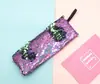 Estojo de lápis novo para estudantes transfronteiriços sereia estojo de lápis de lantejoula bicolor bolsa de lantejoulas DIY bolsa de armazenamento para fones de ouvido e cabo de dados