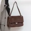 Bolso mensajero de ante mate, bolso cruzado de alta gama, bolso de hombro moderno y casual, bolso de hombro tipo tote transfronterizo de gran capacidad